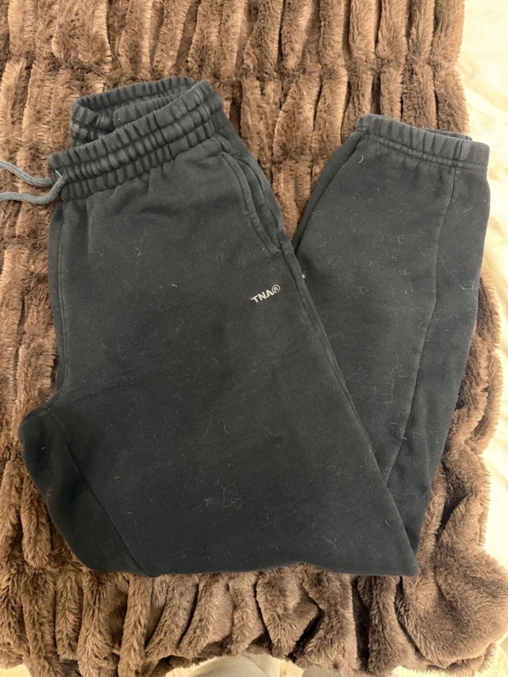 TNA Black sweat fleece sweatpants